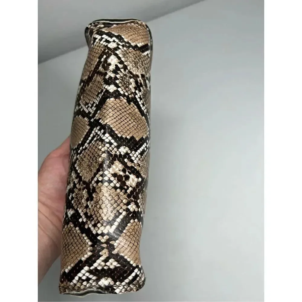 HOBO BAG WITH PYTHON EFFECT AND ZIPPER in Faux Leather